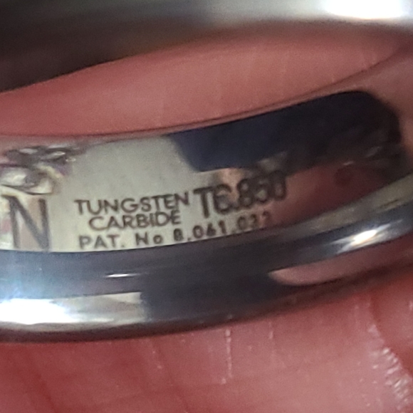 Triton tungsten slant mens wedding ring band TC 850 sz 8.5 Zales - Picture 5 of 8